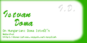 istvan doma business card